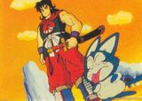Yamcha y Puar conocen por primera vez a Goku.. Aqu era cuando Yamcha era la calamidad del desierto, temido por muchos y temedor de las mujeres