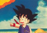 Goku presentandole a milk al maestro roshi.. si corte la imagen porque no caba en el escaner 