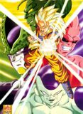Goku en super Saiyajin Fase 3, intercalado con sus ms grandes enemigos hasta terminada Dragon Ball Z: Piccolo Dai Ma Ho, Freezer, Cell y Buu