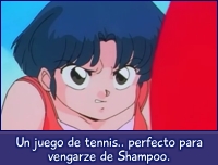 Juego de tennis entre Shampoo y Akane.