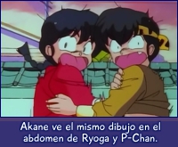 Ranma y Ryoga abrazaditos.
